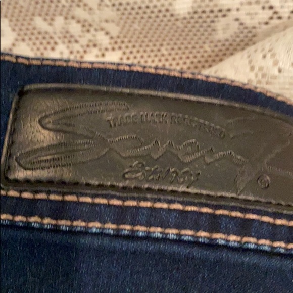 NEW VINTAGE Y2K SEVEN 7 Dark Denim Stretch SKINNY Jeans - Picture 3 of 7